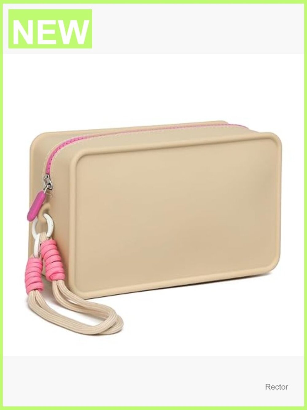 Large Capacity Waterproof Silicone Travel Makeup Bag with Zipper Closure